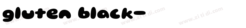 gluten black字体转换